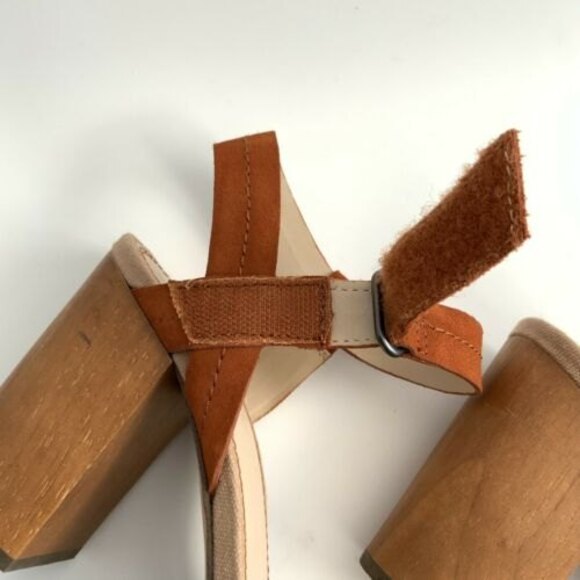 Splendid Sandals Women Size 8.5M Brown Leather Block Heel Slingback Open toe - Picture 10 of 12